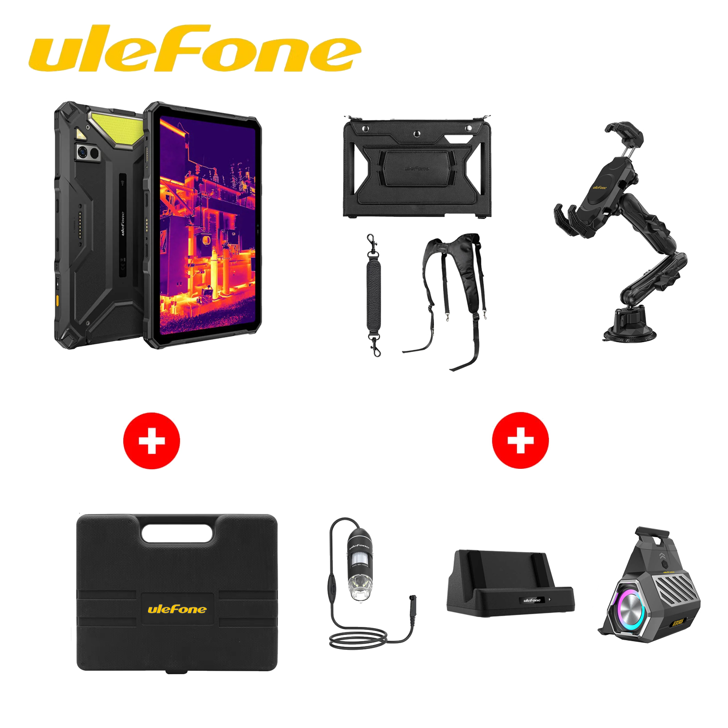 Armor Pad 4 Super Cooling + Kit de alto-falante + Armor Holster Pro + Dock de carregamento de mesa de 10 W + Suporte Armor Max + Microscópio